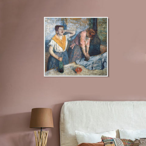 INVIN ART Framed Canvas Giclee Print Art Series#001 by Edgar Degas Wall Art Living Room Home Office Decorations