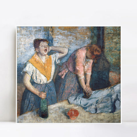 INVIN ART Framed Canvas Giclee Print Art Series#001 by Edgar Degas Wall Art Living Room Home Office Decorations