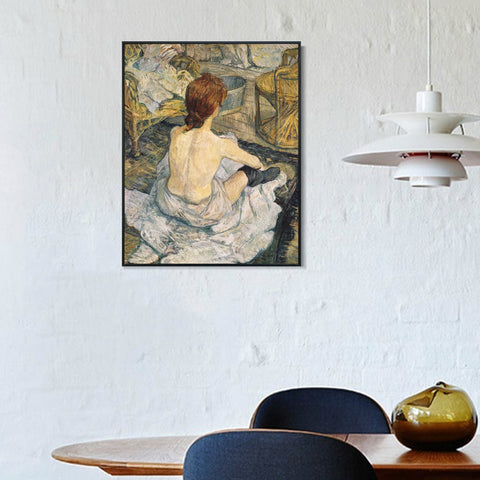 INVIN ART Framed Canvas Giclee Print Art Series#003 by Edgar Degas Wall Art Living Room Home Office Decorations