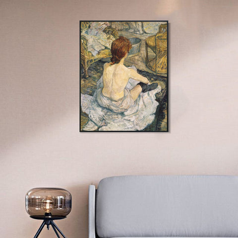 INVIN ART Framed Canvas Giclee Print Art Series#003 by Edgar Degas Wall Art Living Room Home Office Decorations
