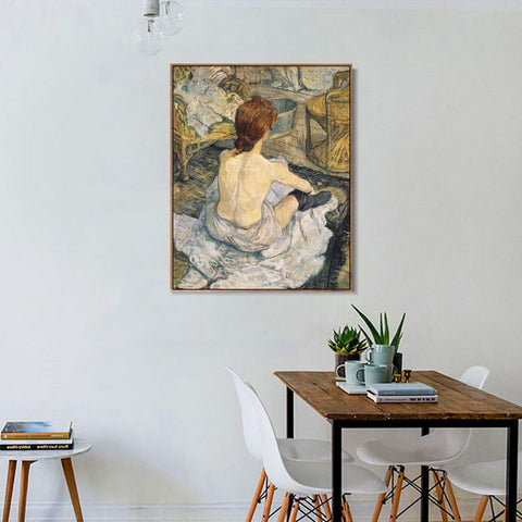 INVIN ART Framed Canvas Giclee Print Art Series#003 by Edgar Degas Wall Art Living Room Home Office Decorations
