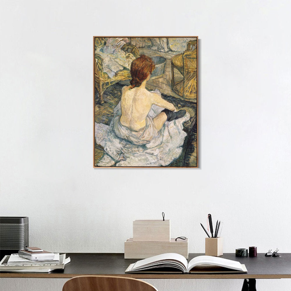 INVIN ART Framed Canvas Giclee Print Art Series#003 by Edgar Degas Wall Art