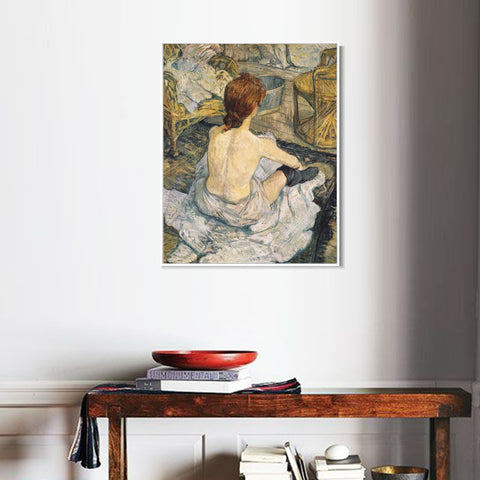 INVIN ART Framed Canvas Giclee Print Art Series#003 by Edgar Degas Wall Art Living Room Home Office Decorations