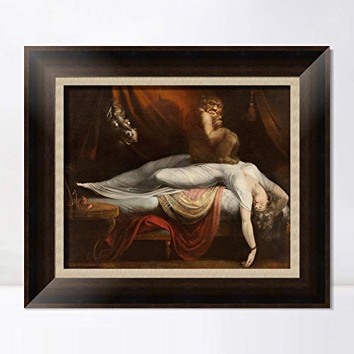 INVIN ART Framed Canvas Art Giclee Print The Nightmare by Henry Fuseli Wall Art