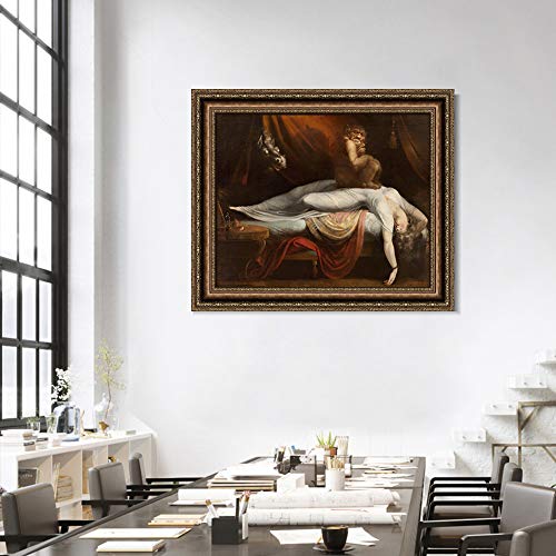 INVIN ART Framed Canvas Art Giclee Print The Nightmare by Henry Fuseli Wall Art