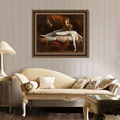 INVIN ART Framed Canvas Art Giclee Print The Nightmare by Henry Fuseli Wall Art