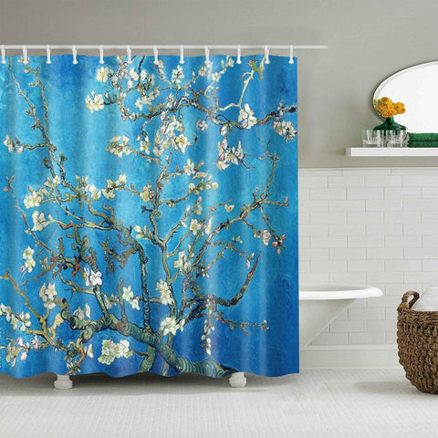 INVIN ART Bathroom Shower Curtain Set with Hooks,Home Art Paintings Pictures for Bathroom