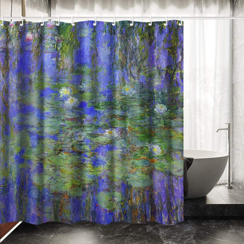 INVIN ART Bathroom Shower Curtain Set with Hooks,Home Art Paintings Pictures for Bathroom