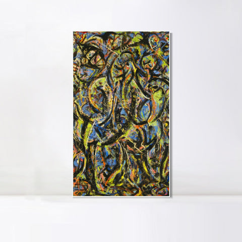 INVIN ART Framed Canvas Giclee Print Art Gothic 1944 by Jackson Pollock Abstract Wall Art Living Room Home Office Decorations