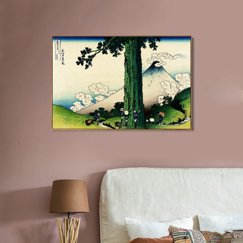 INVIN ART Framed Canvas Giclee Print Mishima Pass In Kai Province by Katsushika Hokusai Wall Art Living Room Home Office Decorations