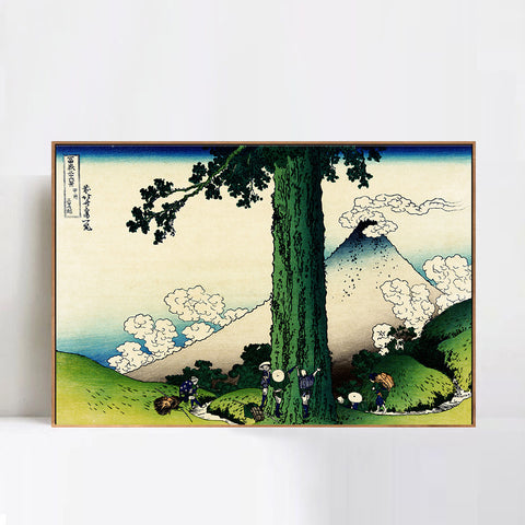 INVIN ART Framed Canvas Giclee Print Mishima Pass In Kai Province by Katsushika Hokusai Wall Art Living Room Home Office Decorations