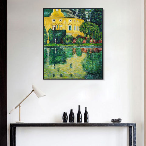 INVIN ART Framed Canvas Giclee Print Art Series#35 by Gustav Klimt Wall Art Living Room Home Office Decorations