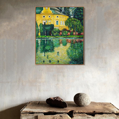 INVIN ART Framed Canvas Giclee Print Art Series#35 by Gustav Klimt Wall Art Living Room Home Office Decorations