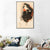 INVIN ART Framed Canvas Giclee Print Art Girl in black dress by Gustav Klimt Wall Art Living Room Home Office Decorations