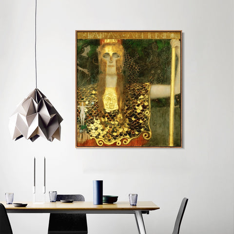 INVIN ART Framed Canvas Giclee Print Art Series#56 by Gustav Klimt Wall Art Living Room Home Office Decorations