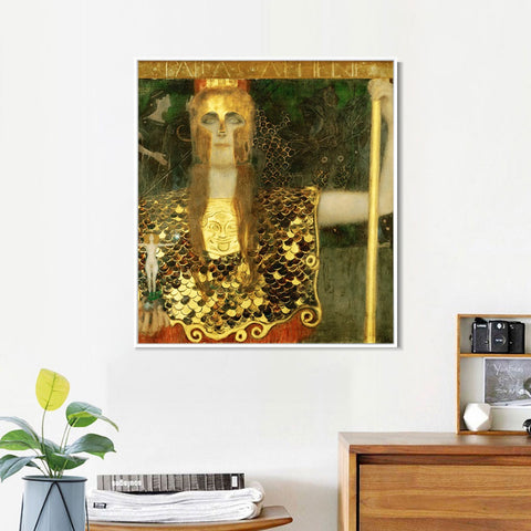 INVIN ART Framed Canvas Giclee Print Art Series#56 by Gustav Klimt Wall Art Living Room Home Office Decorations