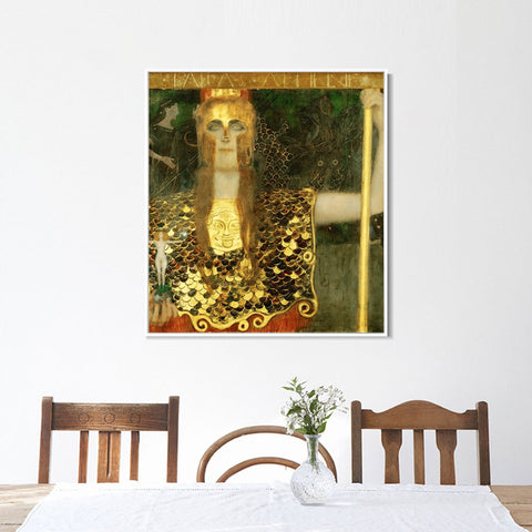 INVIN ART Framed Canvas Giclee Print Art Series#56 by Gustav Klimt Wall Art Living Room Home Office Decorations