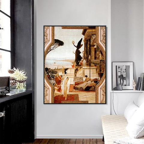 INVIN ART Framed Canvas Giclee Print Art Series#58 by Gustav Klimt Wall Art Living Room Home Office Decorations