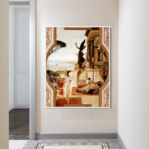INVIN ART Framed Canvas Giclee Print Art Series#58 by Gustav Klimt Wall Art Living Room Home Office Decorations