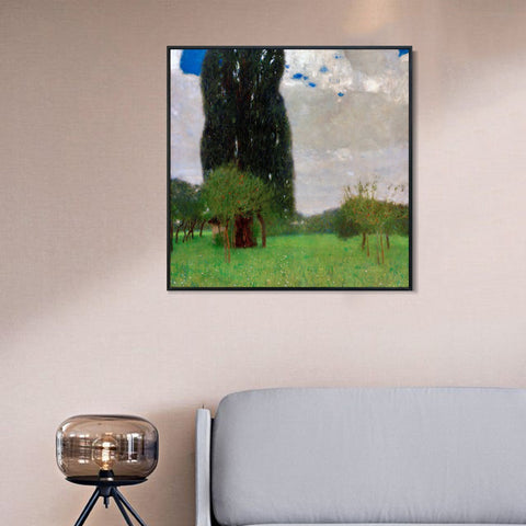 INVIN ART Framed Canvas Giclee Print Art Green Trees#2 by Gustav Klimt Wall Art Living Room Home Office Decorations