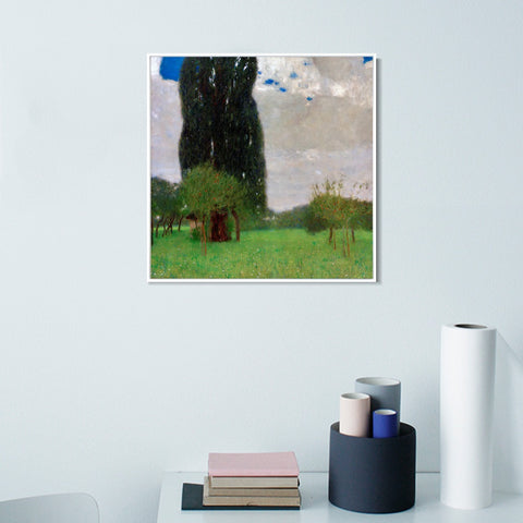 INVIN ART Framed Canvas Giclee Print Art Green Trees#2 by Gustav Klimt Wall Art Living Room Home Office Decorations