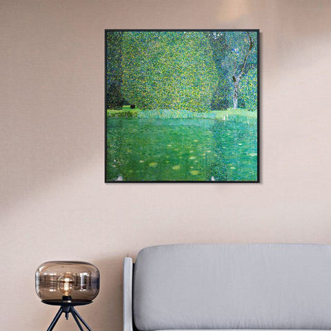 INVIN ART Framed Canvas Giclee Print Art Series#62 by Gustav Klimt Wall Art Living Room Home Office Decorations