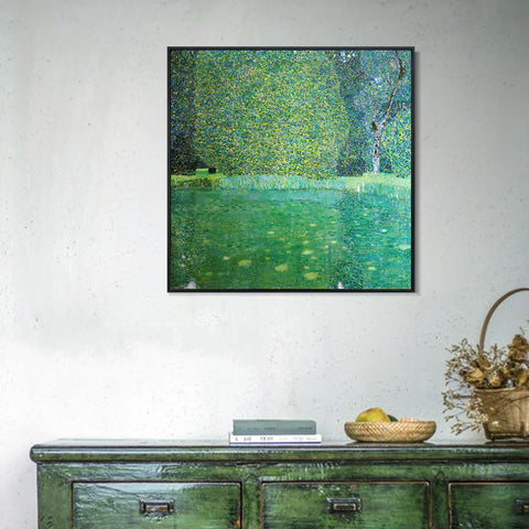 INVIN ART Framed Canvas Giclee Print Art Series#62 by Gustav Klimt Wall Art Living Room Home Office Decorations