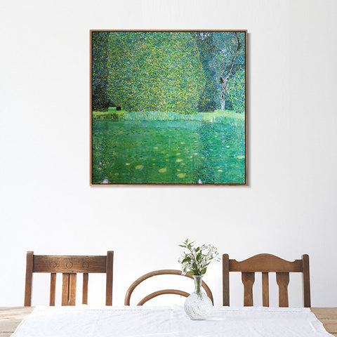INVIN ART Framed Canvas Giclee Print Art Series#62 by Gustav Klimt Wall Art Living Room Home Office Decorations