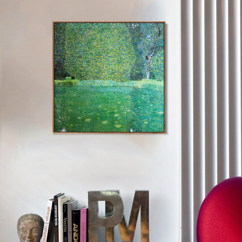 INVIN ART Framed Canvas Giclee Print Art Series#62 by Gustav Klimt Wall Art Living Room Home Office Decorations