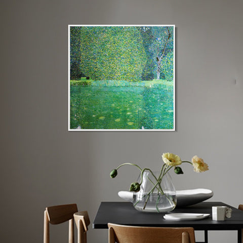 INVIN ART Framed Canvas Giclee Print Art Series#62 by Gustav Klimt Wall Art Living Room Home Office Decorations