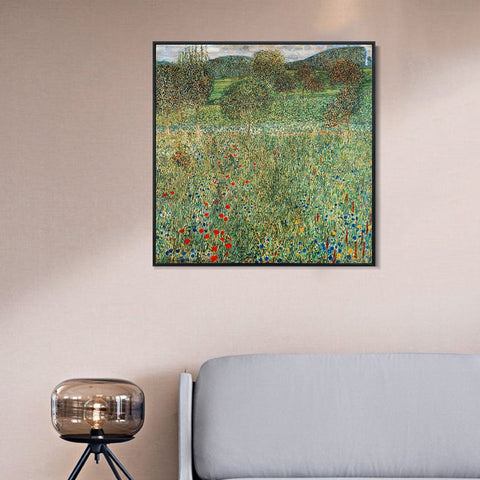 INVIN ART Framed Canvas Giclee Print Art Trees and flowers by Gustav Klimt Wall Art Living Room Home Office Decorations