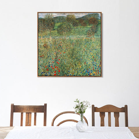 INVIN ART Framed Canvas Giclee Print Art Trees and flowers by Gustav Klimt Wall Art Living Room Home Office Decorations