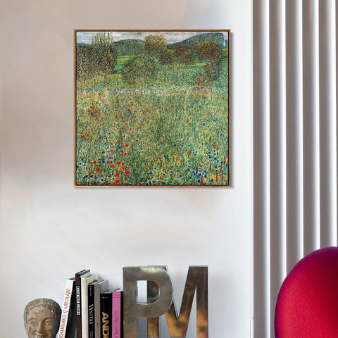 INVIN ART Framed Canvas Giclee Print Art Trees and flowers by Gustav Klimt Wall Art Living Room Home Office Decorations