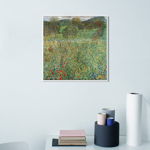INVIN ART Framed Canvas Giclee Print Art Trees and flowers by Gustav Klimt Wall Art Living Room Home Office Decorations