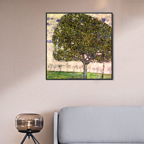 INVIN ART Framed Canvas Giclee Print Art Trees#4 by Gustav Klimt Wall Art Living Room Home Office Decorations
