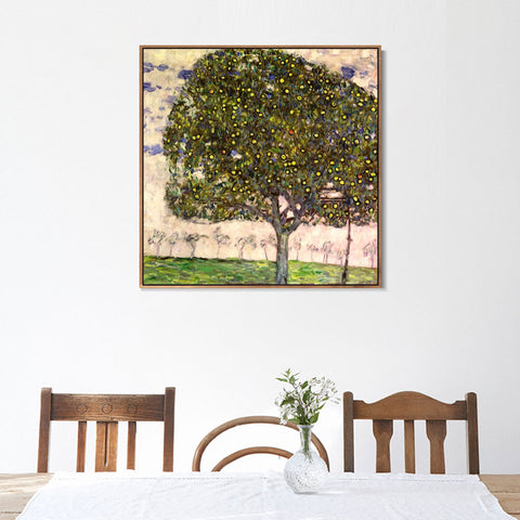 INVIN ART Framed Canvas Giclee Print Art Trees#4 by Gustav Klimt Wall Art Living Room Home Office Decorations