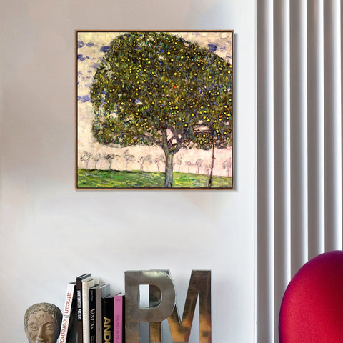 INVIN ART Framed Canvas Giclee Print Art Trees#4 by Gustav Klimt Wall Art Living Room Home Office Decorations