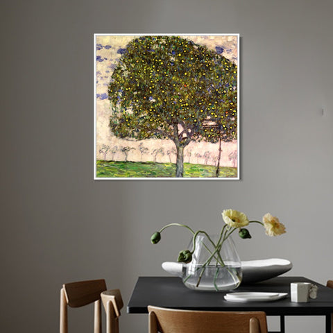 INVIN ART Framed Canvas Giclee Print Art Trees#4 by Gustav Klimt Wall Art Living Room Home Office Decorations