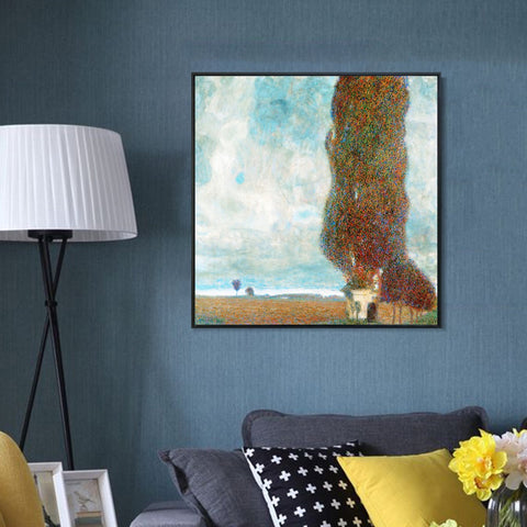 INVIN ART Framed Canvas Giclee Print Art Series#76 by Gustav Klimt Wall Art Living Room Home Office Decorations
