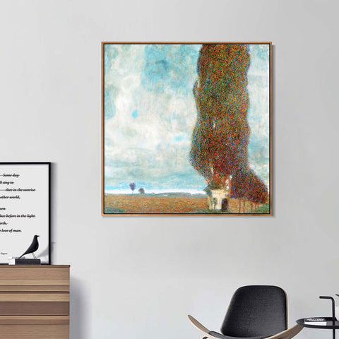 INVIN ART Framed Canvas Giclee Print Art Series#76 by Gustav Klimt Wall Art Living Room Home Office Decorations