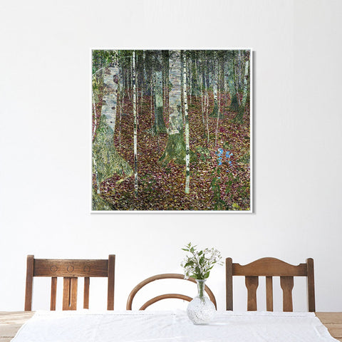 INVIN ART Framed Canvas Giclee Print Art Trees#5 by Gustav Klimt Wall Art Living Room Home Office Decorations