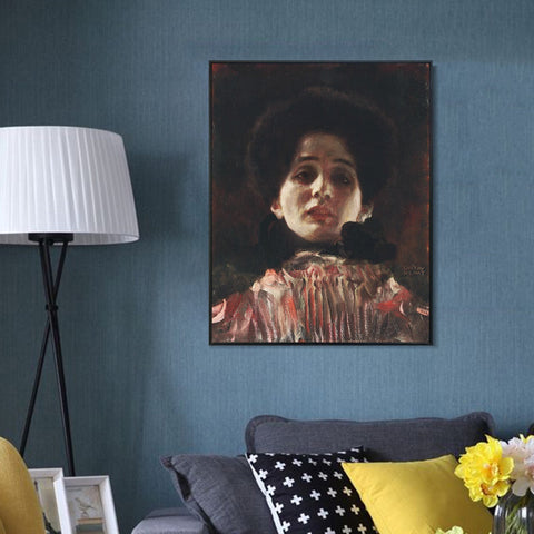 INVIN ART Framed Canvas Giclee Print Art Series#80 by Gustav Klimt Wall Art Living Room Home Office Decorations