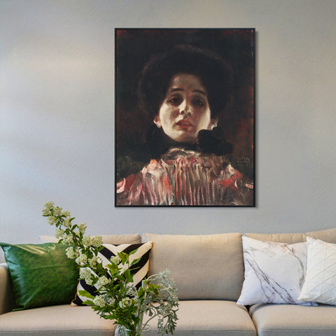 INVIN ART Framed Canvas Giclee Print Art Series#80 by Gustav Klimt Wall Art Living Room Home Office Decorations
