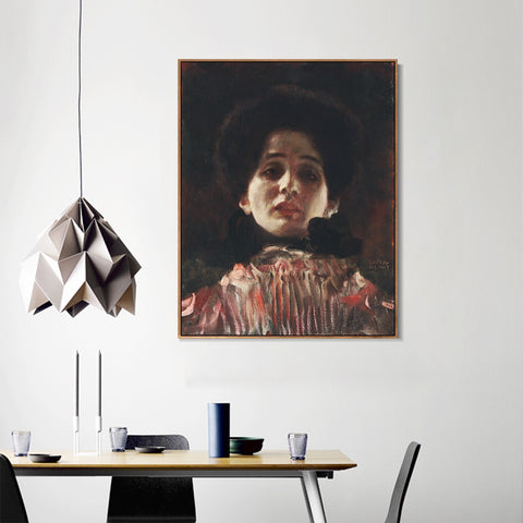 INVIN ART Framed Canvas Giclee Print Art Series#80 by Gustav Klimt Wall Art Living Room Home Office Decorations