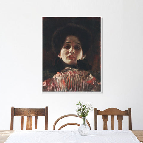 INVIN ART Framed Canvas Giclee Print Art Series#80 by Gustav Klimt Wall Art Living Room Home Office Decorations