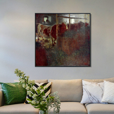 INVIN ART Framed Canvas Giclee Print Art Series#83 by Gustav Klimt Wall Art Living Room Home Office Decorations
