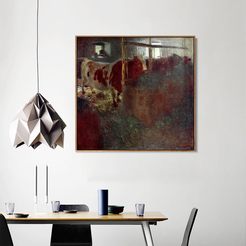 INVIN ART Framed Canvas Giclee Print Art Series#83 by Gustav Klimt Wall Art Living Room Home Office Decorations