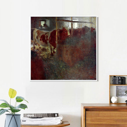 INVIN ART Framed Canvas Giclee Print Art Series#83 by Gustav Klimt Wall Art Living Room Home Office Decorations