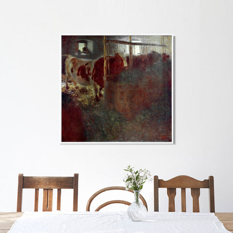 INVIN ART Framed Canvas Giclee Print Art Series#83 by Gustav Klimt Wall Art Living Room Home Office Decorations