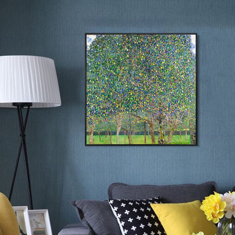 INVIN ART Framed Canvas Giclee Print Art Pear Trees(ORCHARD PEARS TREE) by Gustav Klimt Wall Art Living Room Home Office Decorations